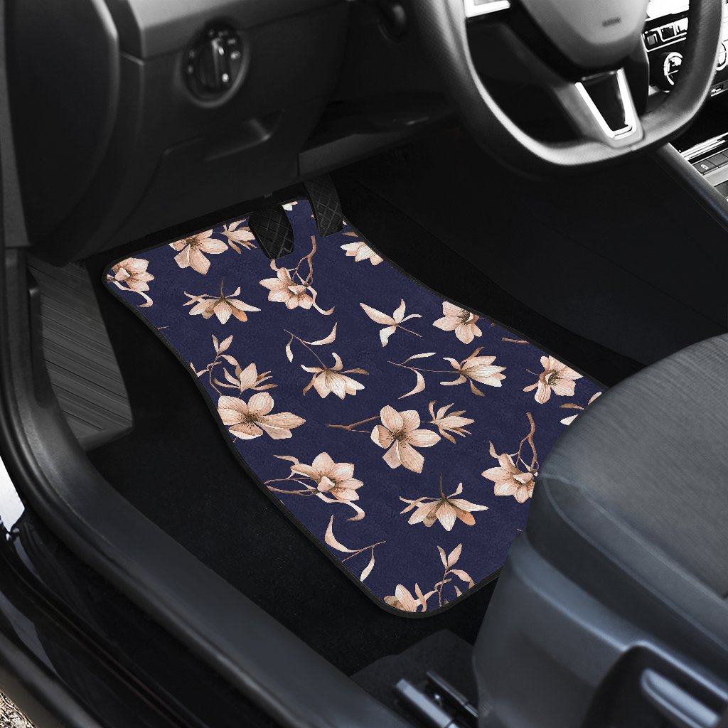 Beautiful Floral Pattern Front and Back Car Floor Mats