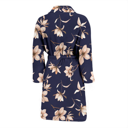 Beautiful Floral Pattern Men Bath Robe