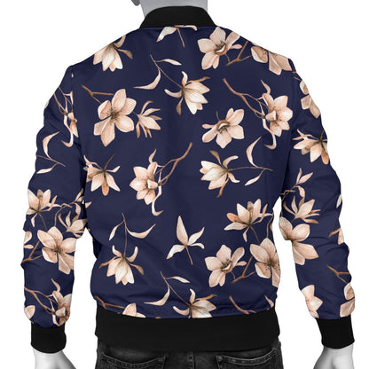 Beautiful Floral Pattern Men Casual Bomber Jacket-JorJune