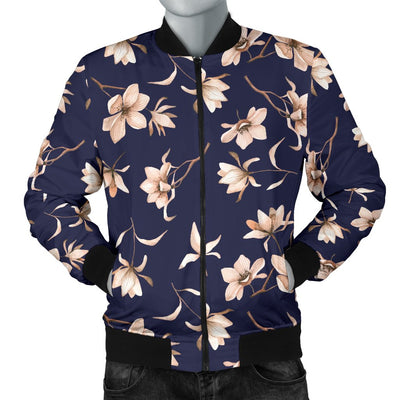 Beautiful Floral Pattern Men Casual Bomber Jacket-JorJune