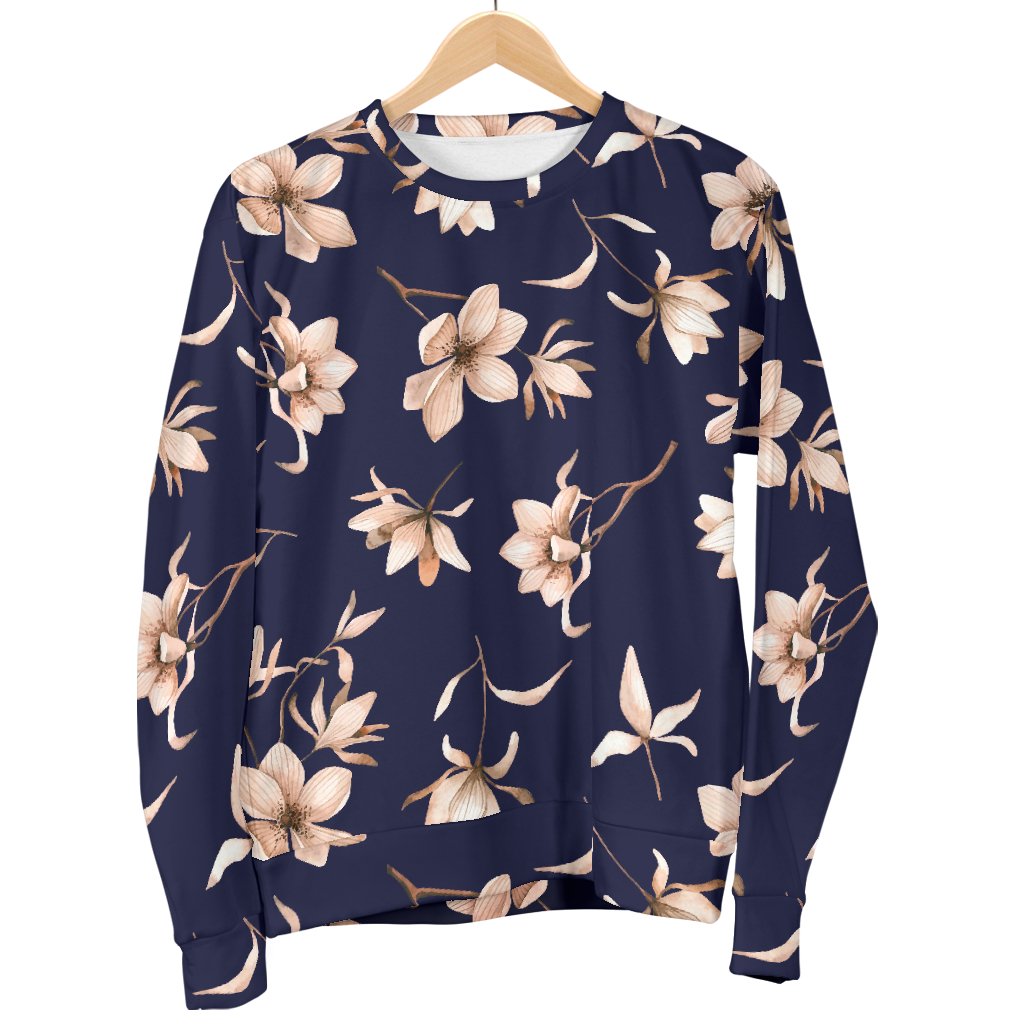 Beautiful Floral Pattern Men Crewneck Sweatshirt