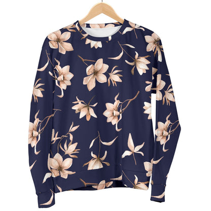 Beautiful Floral Pattern Men Crewneck Sweatshirt