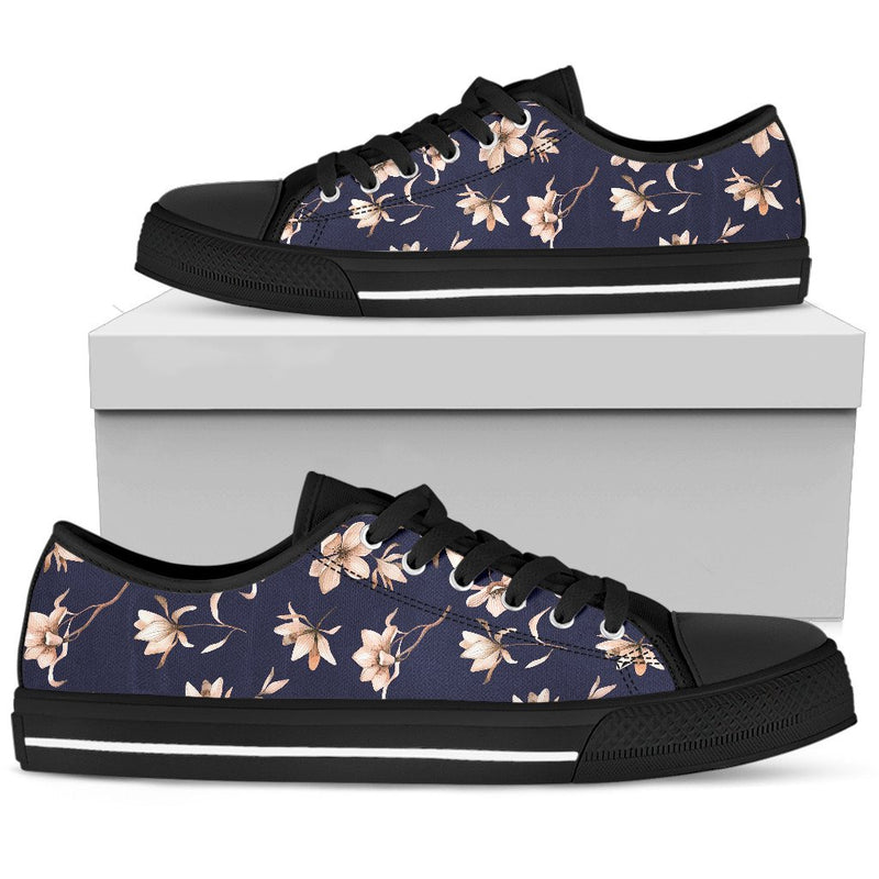 Beautiful Floral Pattern Men Low Top Shoes