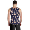 Beautiful Floral Pattern Men Tank Top