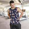 Beautiful Floral Pattern Men Tank Top