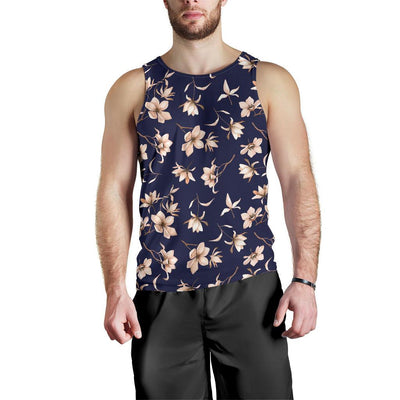 Beautiful Floral Pattern Men Tank Top