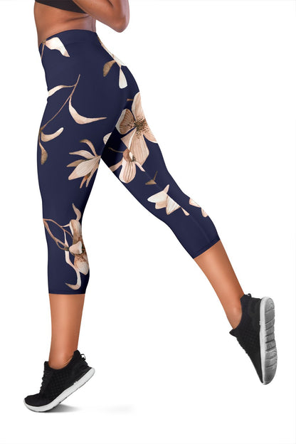 Beautiful Floral Pattern Women Capris