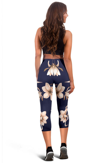 Beautiful Floral Pattern Women Capris