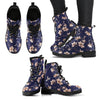Beautiful Floral Pattern Women Leather Boots