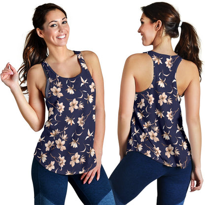 Beautiful Floral Pattern Women Racerback Tank Top