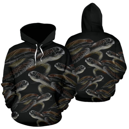 Beautiful Sea Turtle Print All Over Print Hoodie