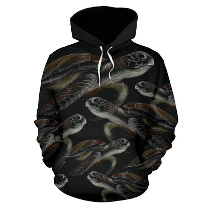 Beautiful Sea Turtle Print All Over Print Hoodie