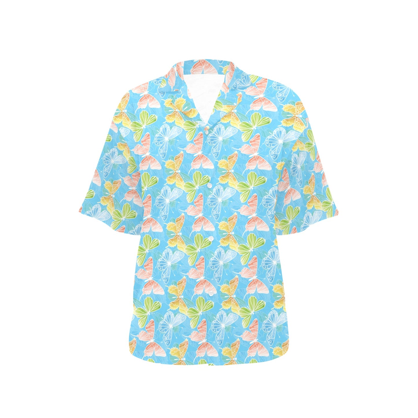 Butterfly Pattern Print Design 05 Women's Hawaiian Shirt