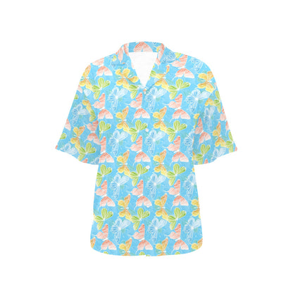 Butterfly Pattern Print Design 05 Women's Hawaiian Shirt