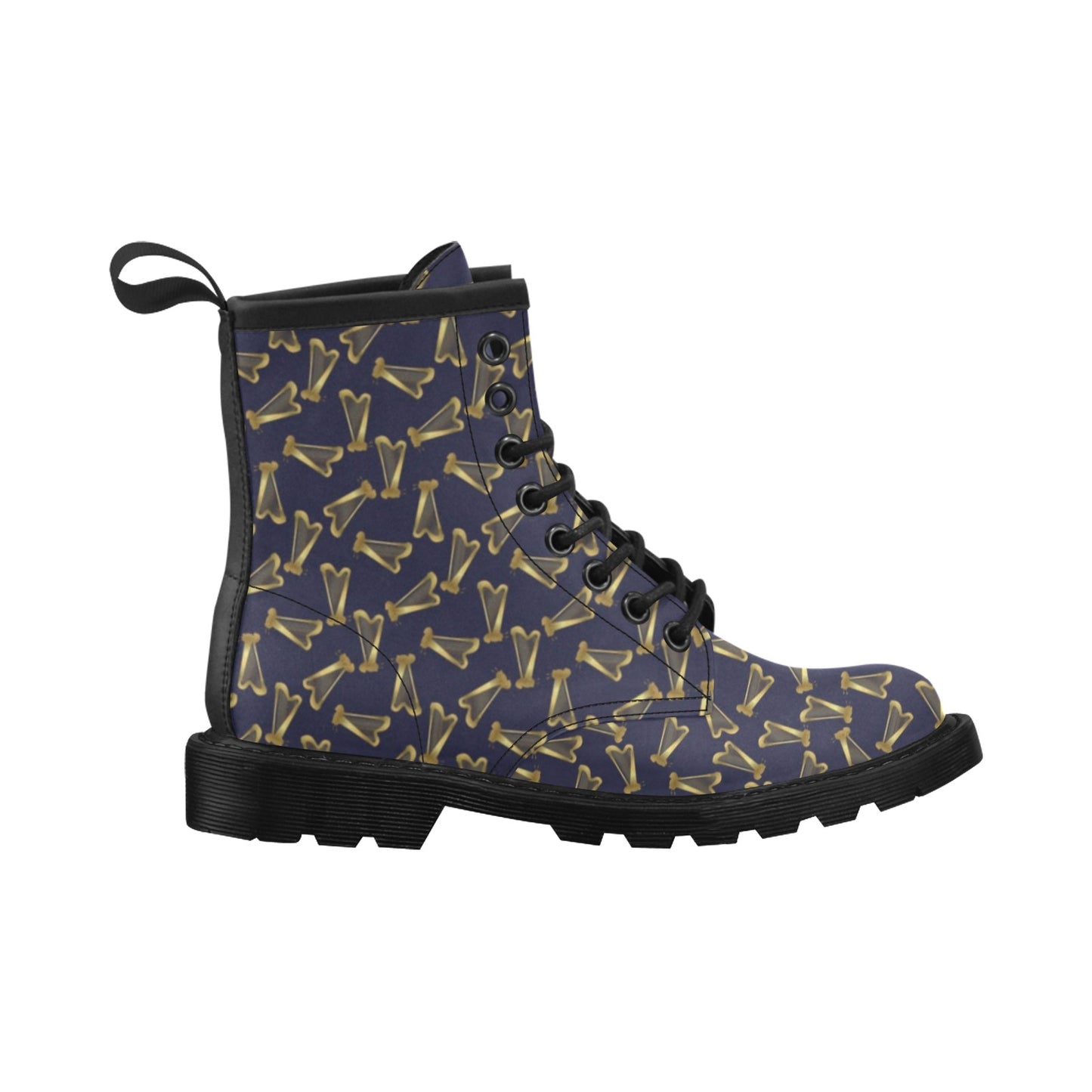 Harp Print Design LKS401 Women's Boots
