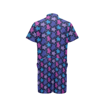 Sea Turtle Print Design LKS309 Men's Romper