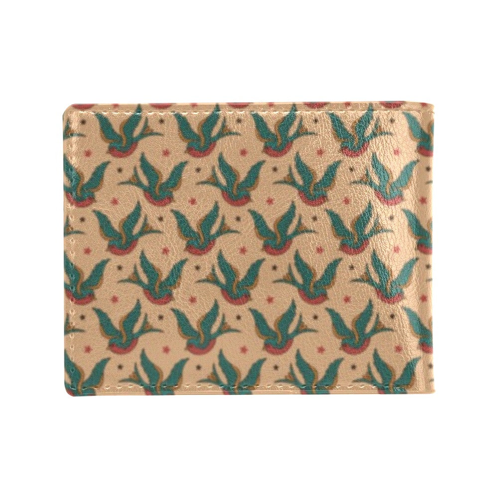 Old School Tattoo Swallow Design Men's ID Card Wallet