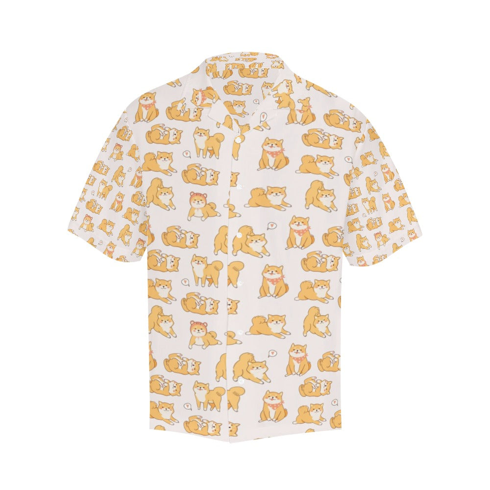 Shiba Inu Print Design LKS308 Men's Hawaiian Shirt