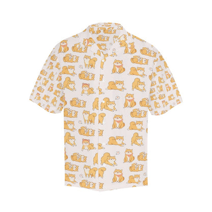 Shiba Inu Print Design LKS308 Men's Hawaiian Shirt