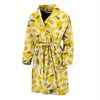 Bee Daisy Pattern Print Design 06 Men Bathrobe-JORJUNE.COM