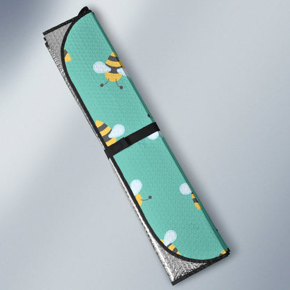 Bee Pattern Print Design 01 Car Sun Shade-JORJUNE.COM