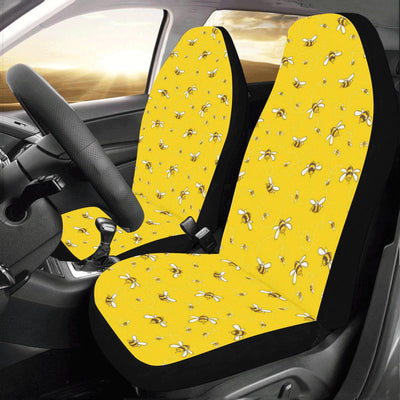 Bee Pattern Print Design 05 Car Seat Covers (Set of 2)-JORJUNE.COM