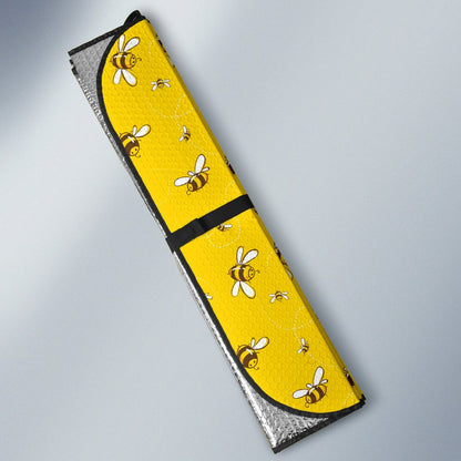 Bee Pattern Print Design 05 Car Sun Shade-JORJUNE.COM