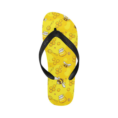 Bee Pattern Print Design BEE01 Flip Flops-JorJune