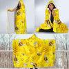 Bee Pattern Print Design BEE01 Hooded Blanket-JORJUNE.COM