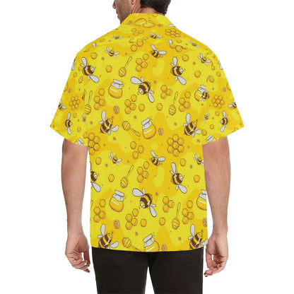 Bee Pattern Print Design BEE01 Men Hawaiian Shirt-JorJune