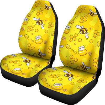 Bee Pattern Print Design BEE01 Universal Fit Car Seat Covers