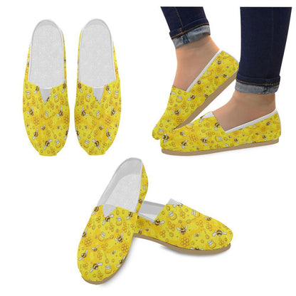 Bee Pattern Print Design BEE01 Women Casual Shoes-JorJune.com