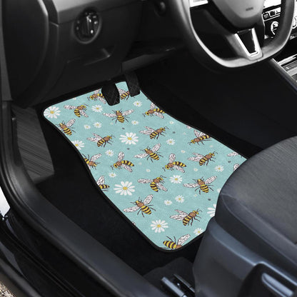 Bee Pattern Print Design BEE010 Car Floor Mats-JorJune