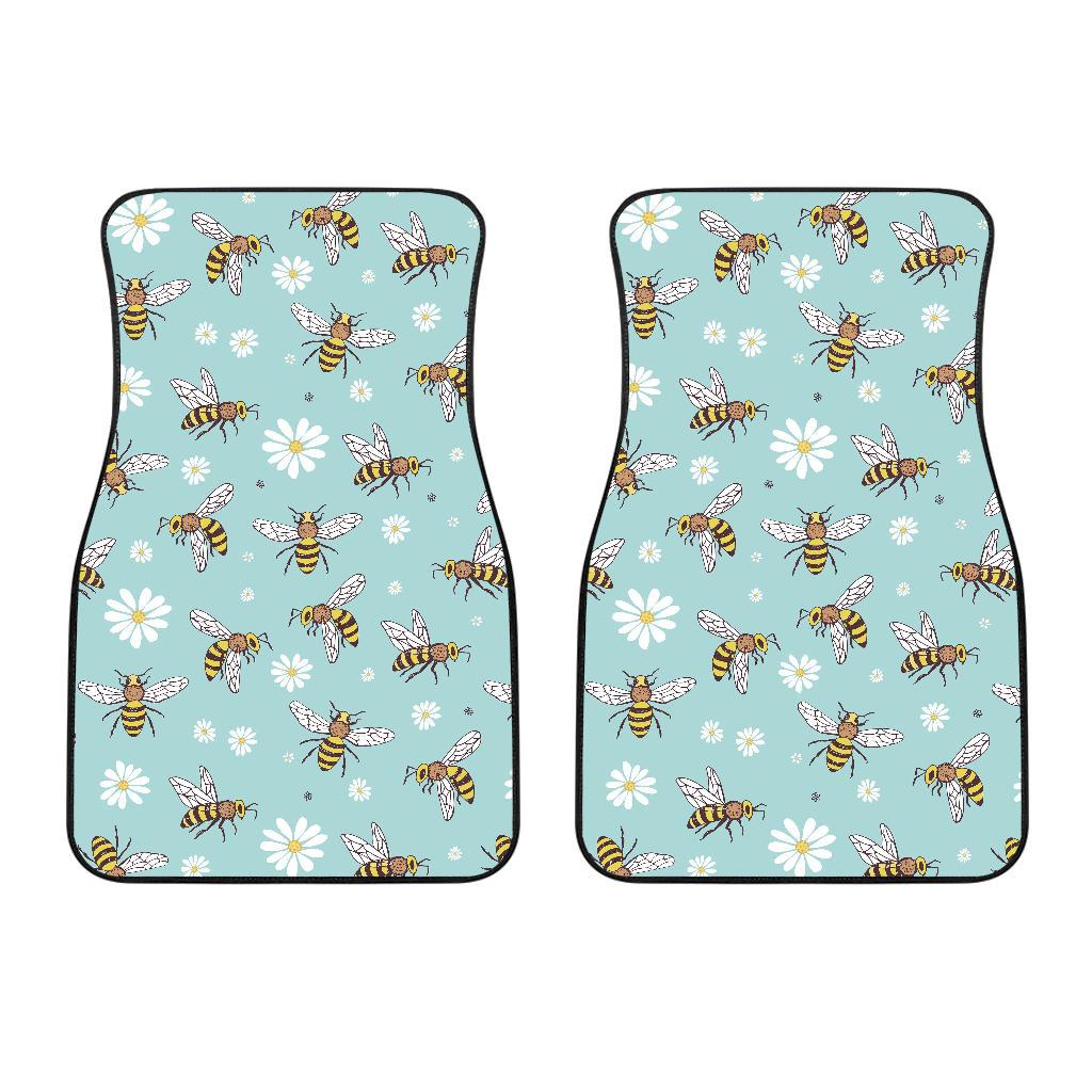 Bee Pattern Print Design BEE010 Car Floor Mats-JorJune