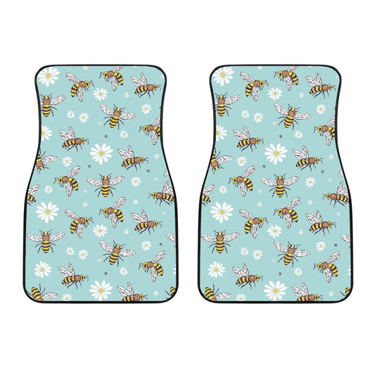 Bee Pattern Print Design BEE010 Car Floor Mats-JorJune