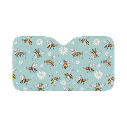 Bee Pattern Print Design BEE010 Car Sun Shade-JorJune