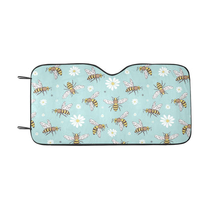 Bee Pattern Print Design BEE010 Car Sun Shade-JorJune