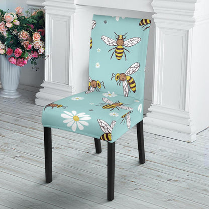 Bee Pattern Print Design BEE010 Dining Chair Slipcover-JORJUNE.COM