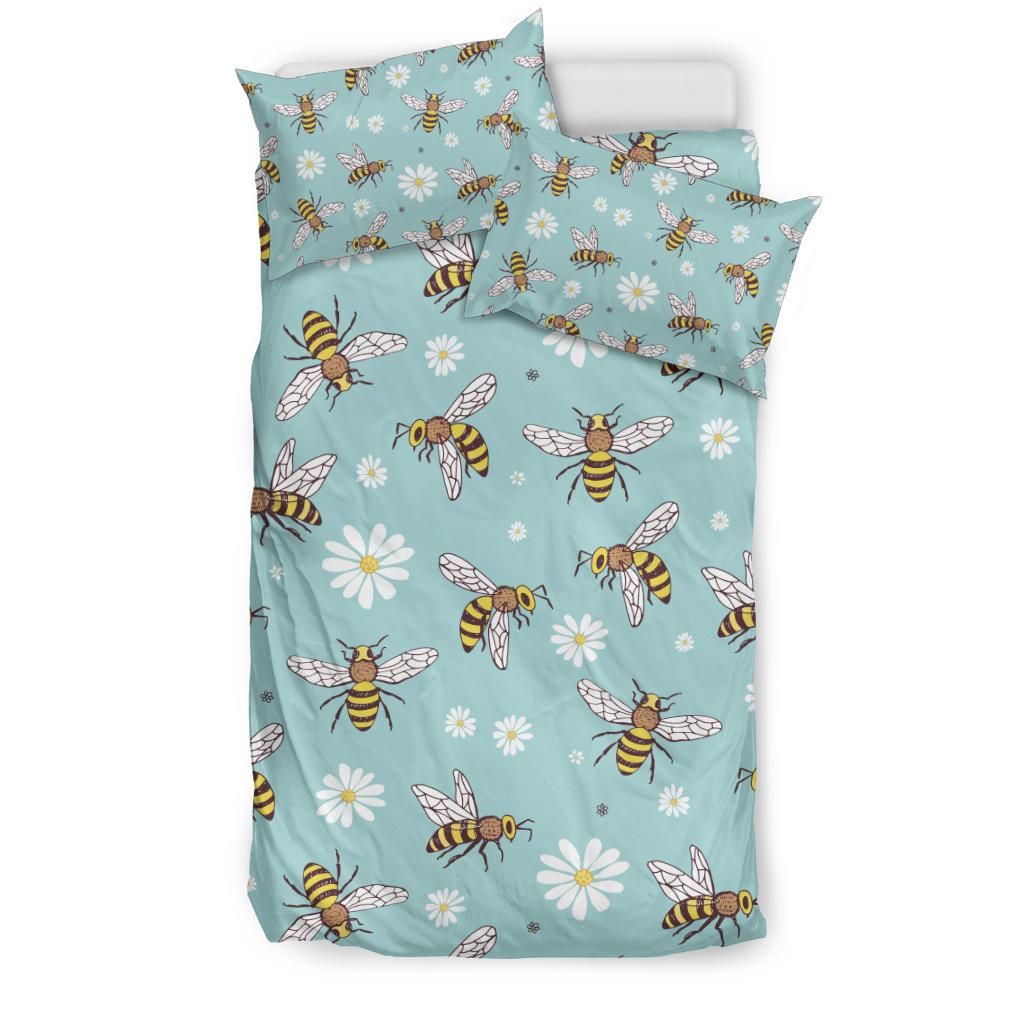 Bee Pattern Print Design BEE010 Duvet Cover Bedding Set-JORJUNE.COM