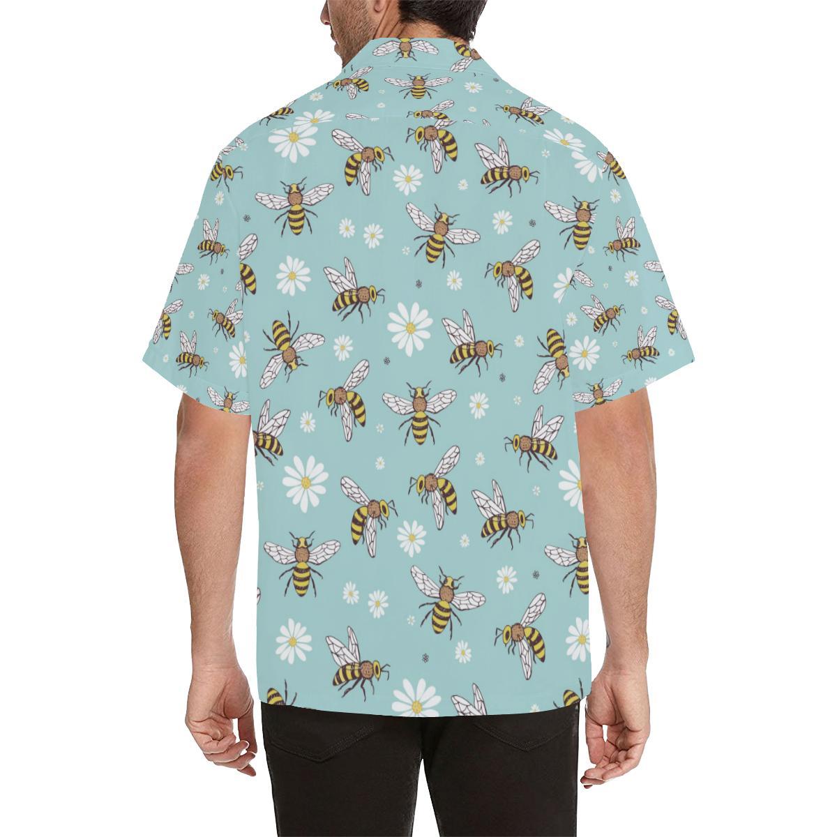 Bee Pattern Print Design BEE010 Men Hawaiian Shirt-JorJune