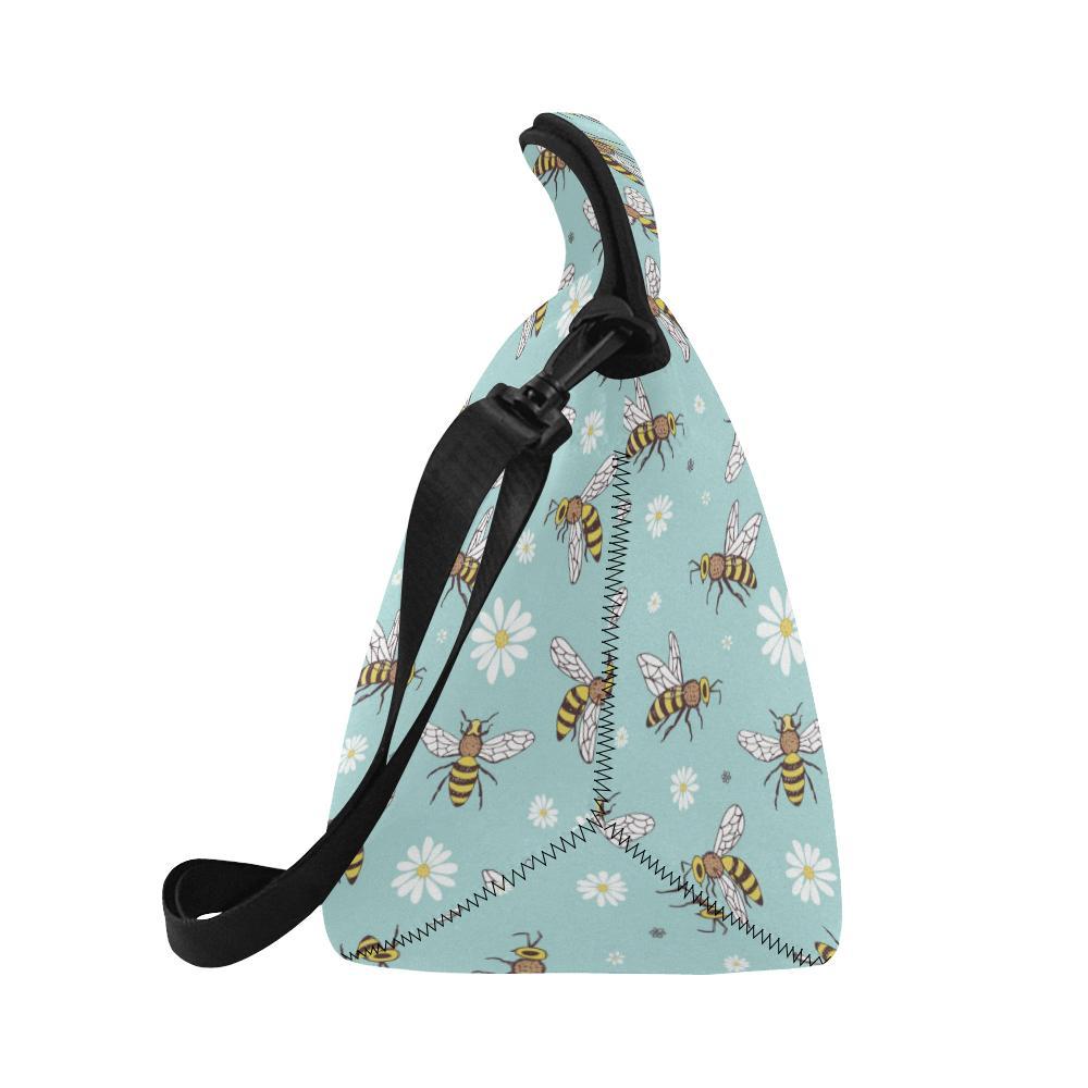 Bee Pattern Print Design BEE010 Neoprene Lunch Bag-JorJune