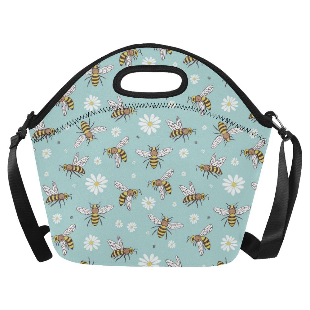Bee Pattern Print Design BEE010 Neoprene Lunch Bag-JorJune