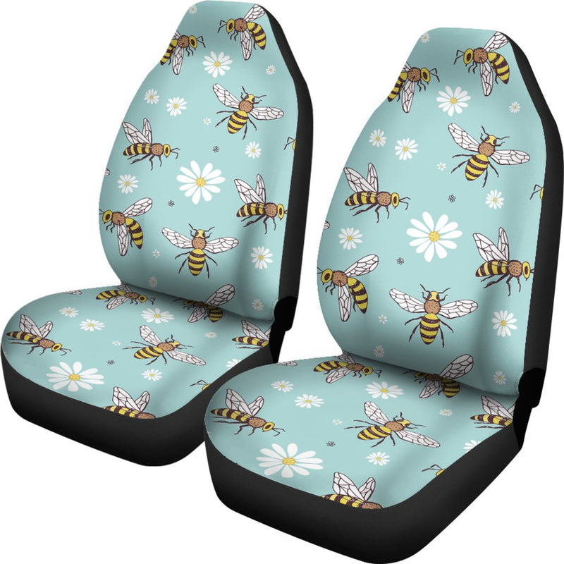 Bee Pattern Print Design BEE010 Universal Fit Car Seat Covers