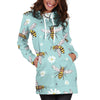 Bee Pattern Print Design BEE010 Women Hoodie Dress