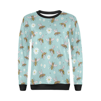 Bee Pattern Print Design BEE010 Women Long Sleeve Sweatshirt-JorJune
