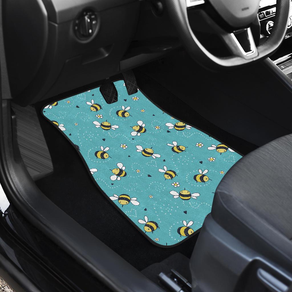 Bee Pattern Print Design BEE02 Car Floor Mats-JorJune