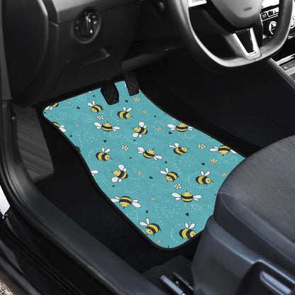 Bee Pattern Print Design BEE02 Car Floor Mats-JorJune