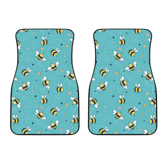 Bee Pattern Print Design BEE02 Car Floor Mats-JorJune