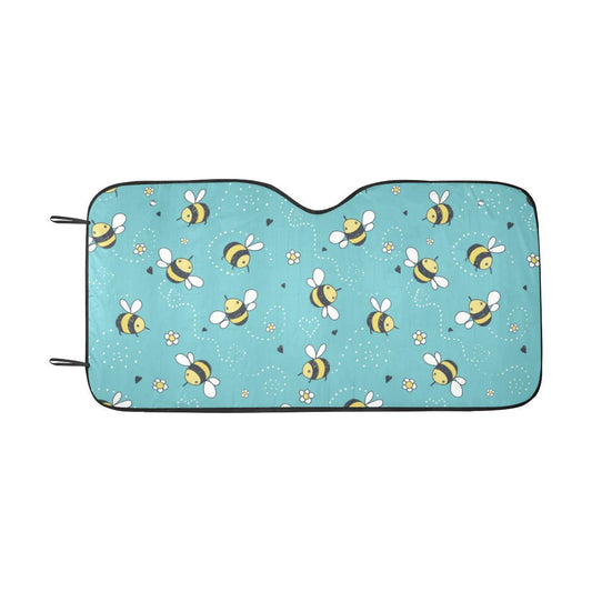 Bee Pattern Print Design BEE02 Car Sun Shade-JorJune
