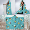 Bee Pattern Print Design BEE02 Hooded Blanket-JORJUNE.COM